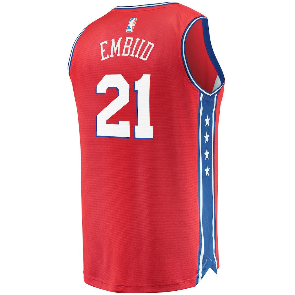 Joel Embiid Philadelphia 76ers Youth 2019/20 Fast Break Replica Player Team Jersey Statement Edition Red - NBA