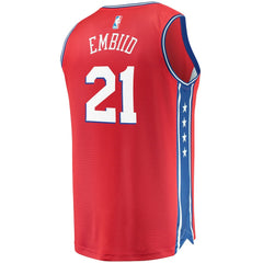 Joel Embiid Philadelphia 76ers Youth 2019/20 Fast Break Replica Player Team Jersey Statement Edition Red - NBA