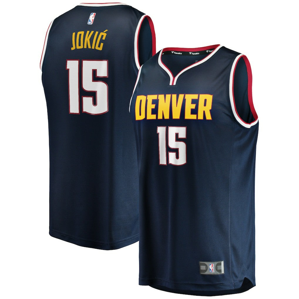 Nikola Jokic Denver Nuggets Fast Break Player Jersey Icon Editi- Navy - NBA