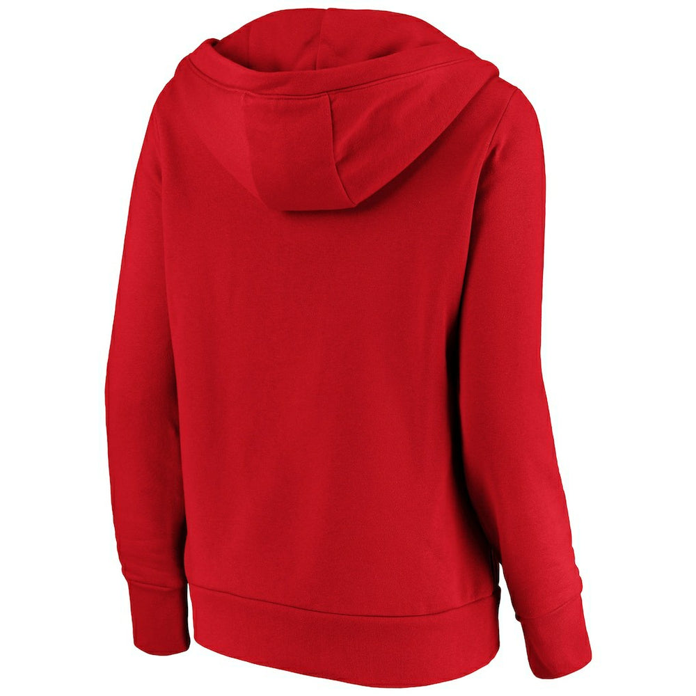 Kansas City Chiefs Women's Primary Team Logo V-Neck Pullover Hoodie Red | Fanatics