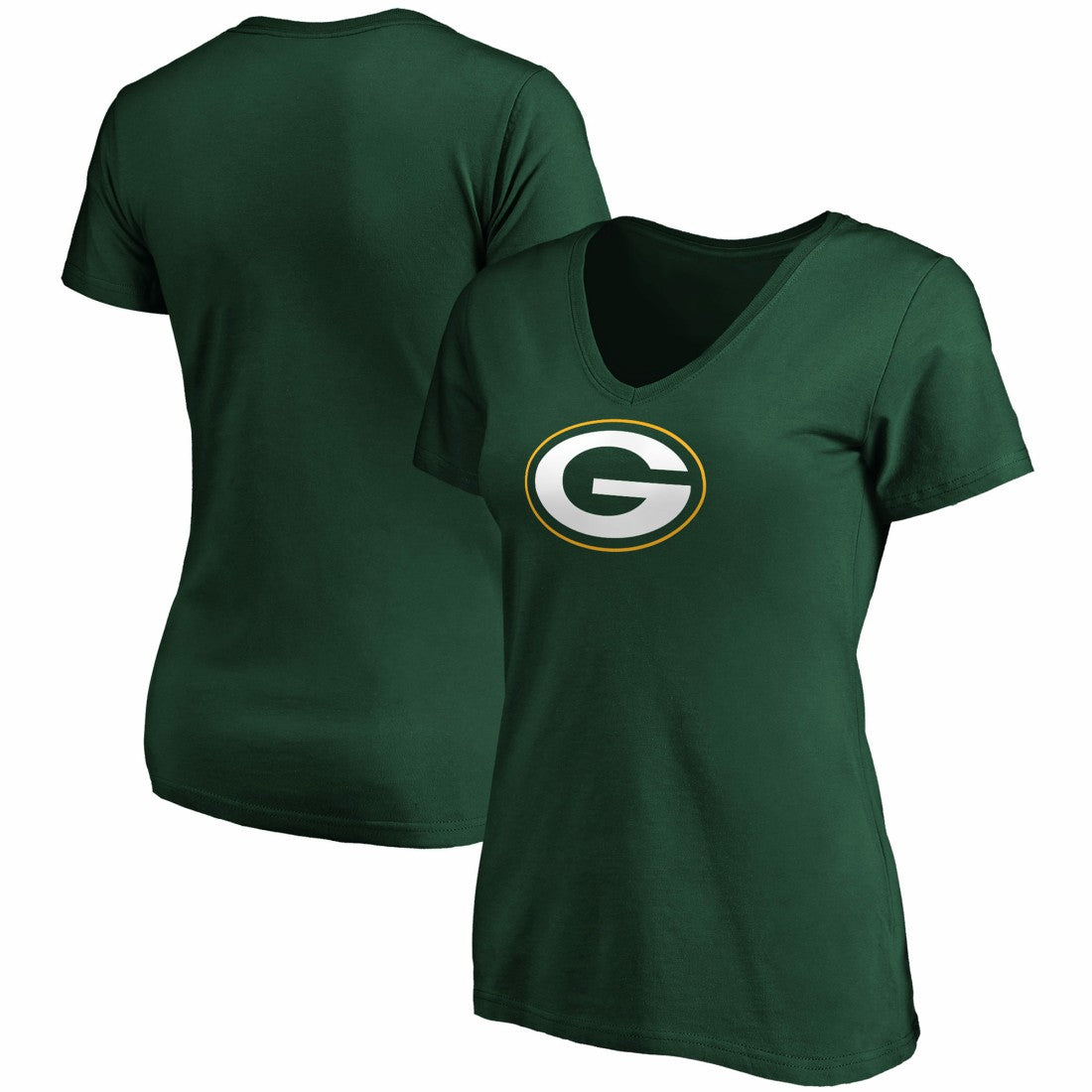 Green Bay Packers Women's Primary Logo V-Neck T-Shirt Green | Fanatics