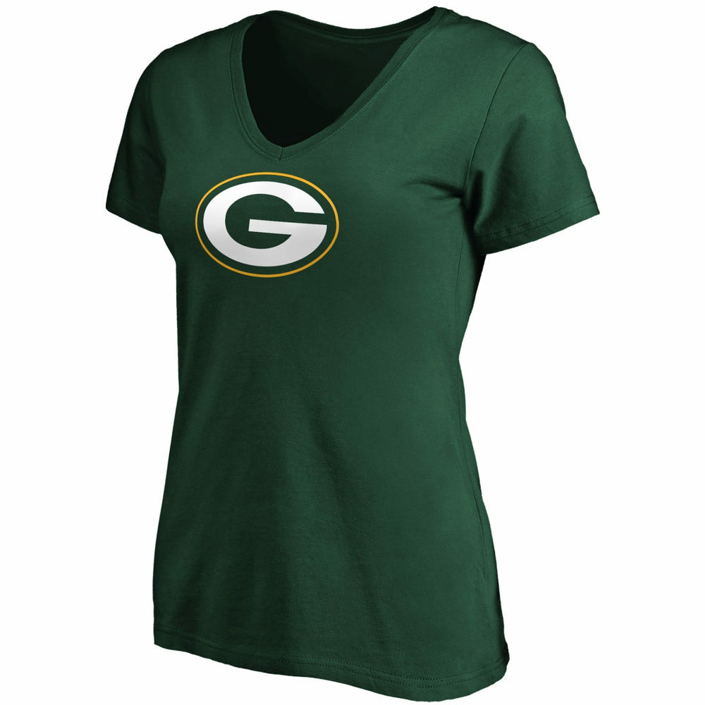 Green Bay Packers Women's Primary Logo V-Neck T-Shirt Green | Fanatics