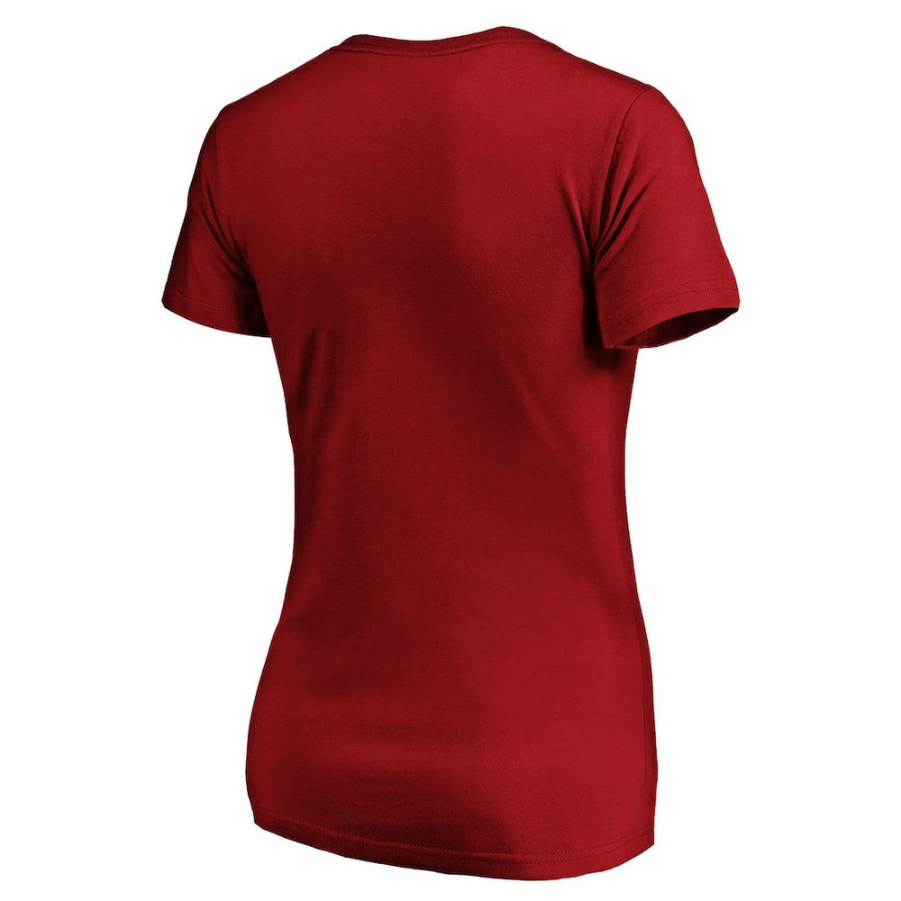 San Francisco 49ers Women's Primary Logo V-Neck T-Shirt Scarlet | Fanatics