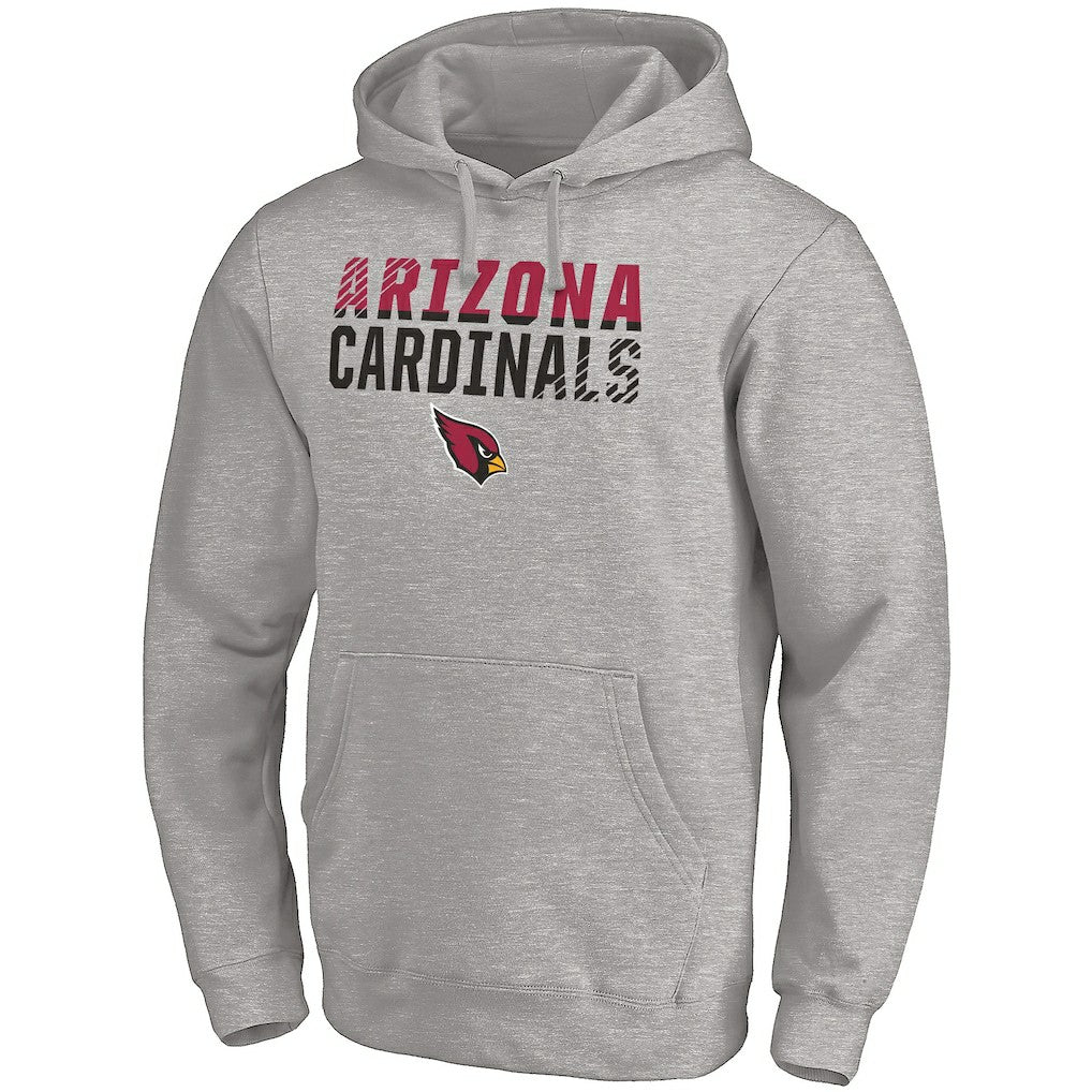 Arizona Cardinals Fade Out Fitted Pullover Hoodie Heather Gray | Fanatics