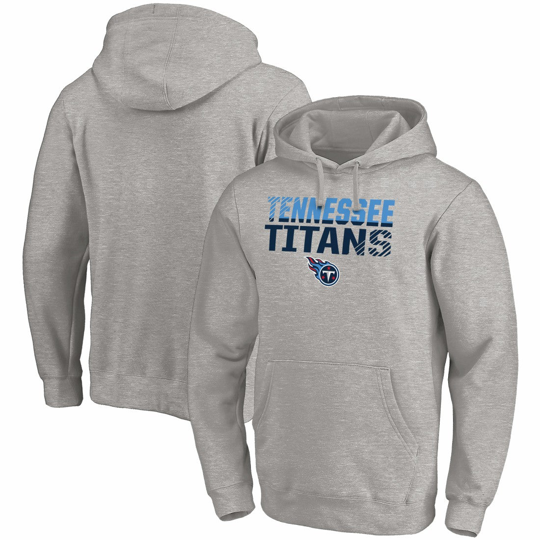 Tennessee Titans Fade Out Fitted Pullover Hoodie Heather Gray | Fanatics