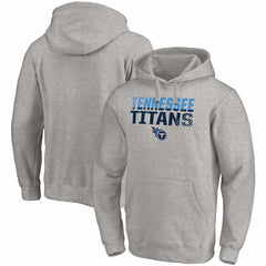 Tennessee Titans Fade Out Fitted Pullover Hoodie Heather Gray | Fanatics