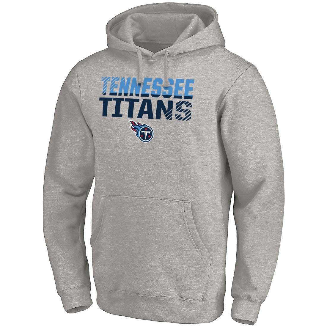 Tennessee Titans Fade Out Fitted Pullover Hoodie Heather Gray | Fanatics