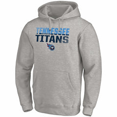 Tennessee Titans Fade Out Fitted Pullover Hoodie Heather Gray | Fanatics