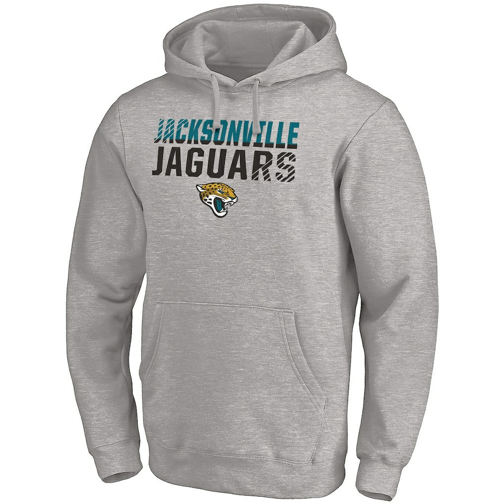 Jacksonville Jaguars Fade Out Fitted Pullover Hoodie Heather Gray | Fanatics