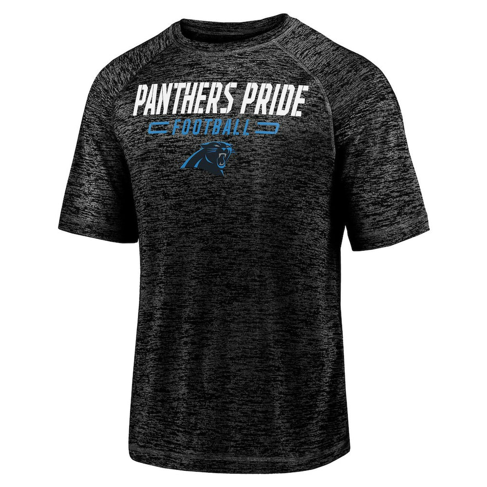 Carolina Panthers Nickname Wordmark Raglan Space Dye T-Shirt Black | Fanatics