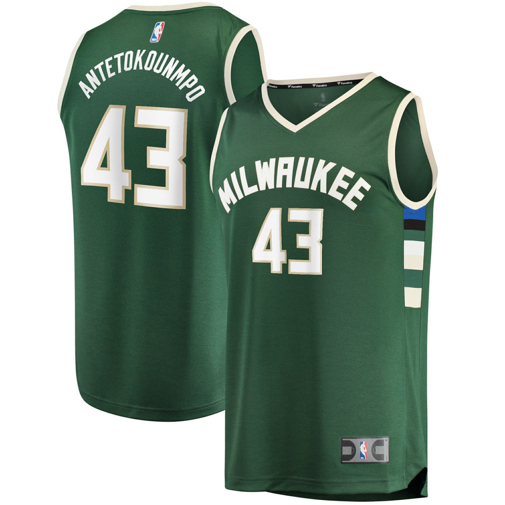 Thanasis Antetokounmpo Milwaukee Bucks Fast Break Replica Player Jersey Icon Edition Hunter Green - NBA
