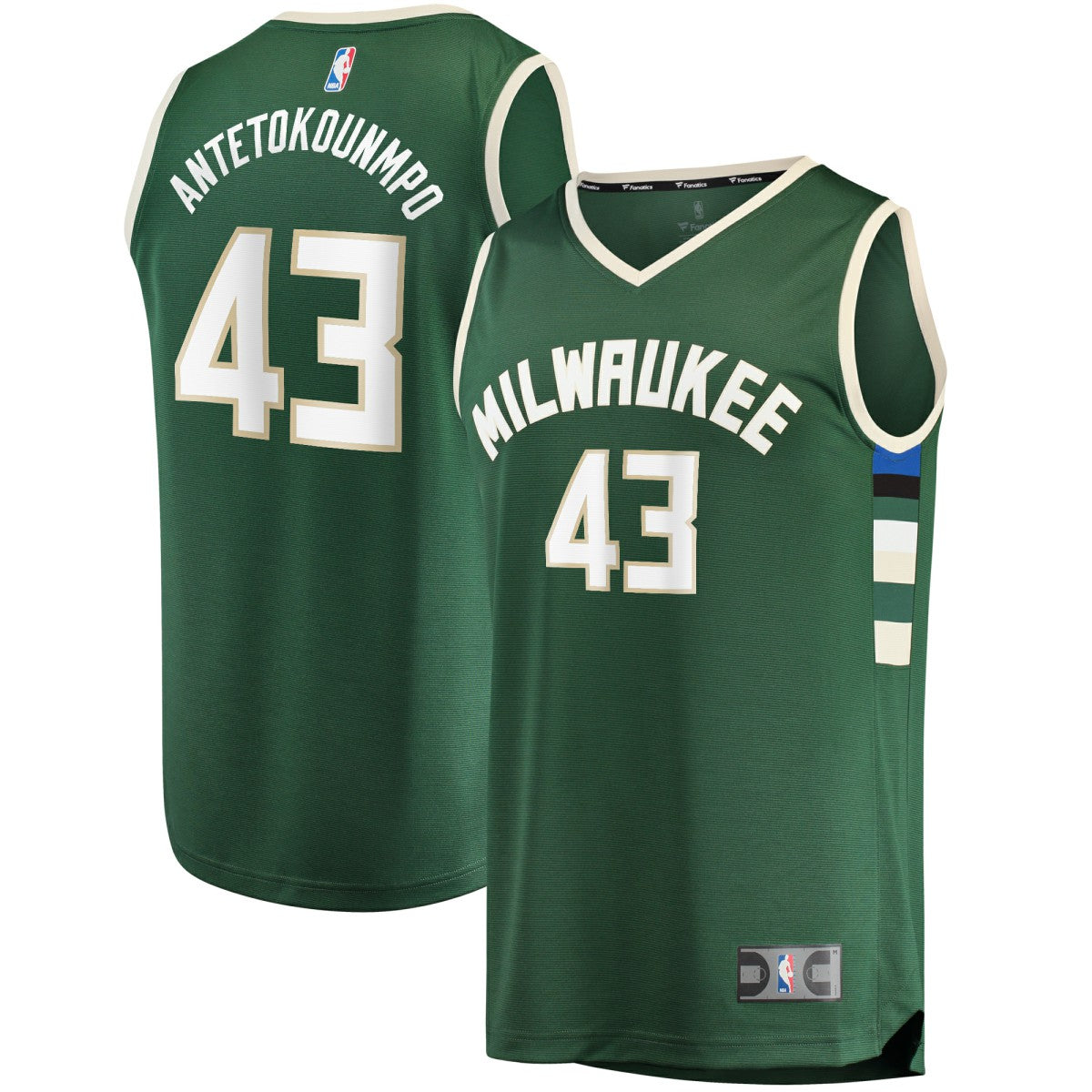 Thanasis Antetokounmpo Milwaukee Bucks Fast Break Replica Player Jersey Icon Edition Hunter Green - NBA