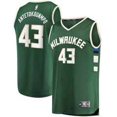 Thanasis Antetokounmpo Milwaukee Bucks Fast Break Replica Player Jersey Icon Edition Hunter Green - NBA