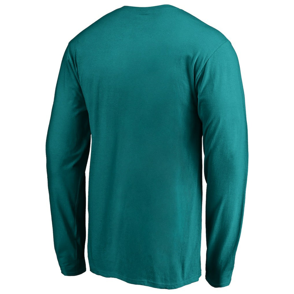 Miami Dolphins Team Lockup Long Sleeve T-Shirt Aqua | Fanatics