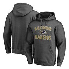 Baltimore Ravens Big & Tall Victory Arch Logo Pullover Hoodie Heathered Charcoal | Fanatics