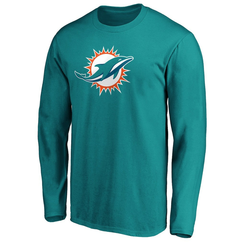 Miami Dolphins Primary Logo Long Sleeve T-Shirt Aqua | Fanatics