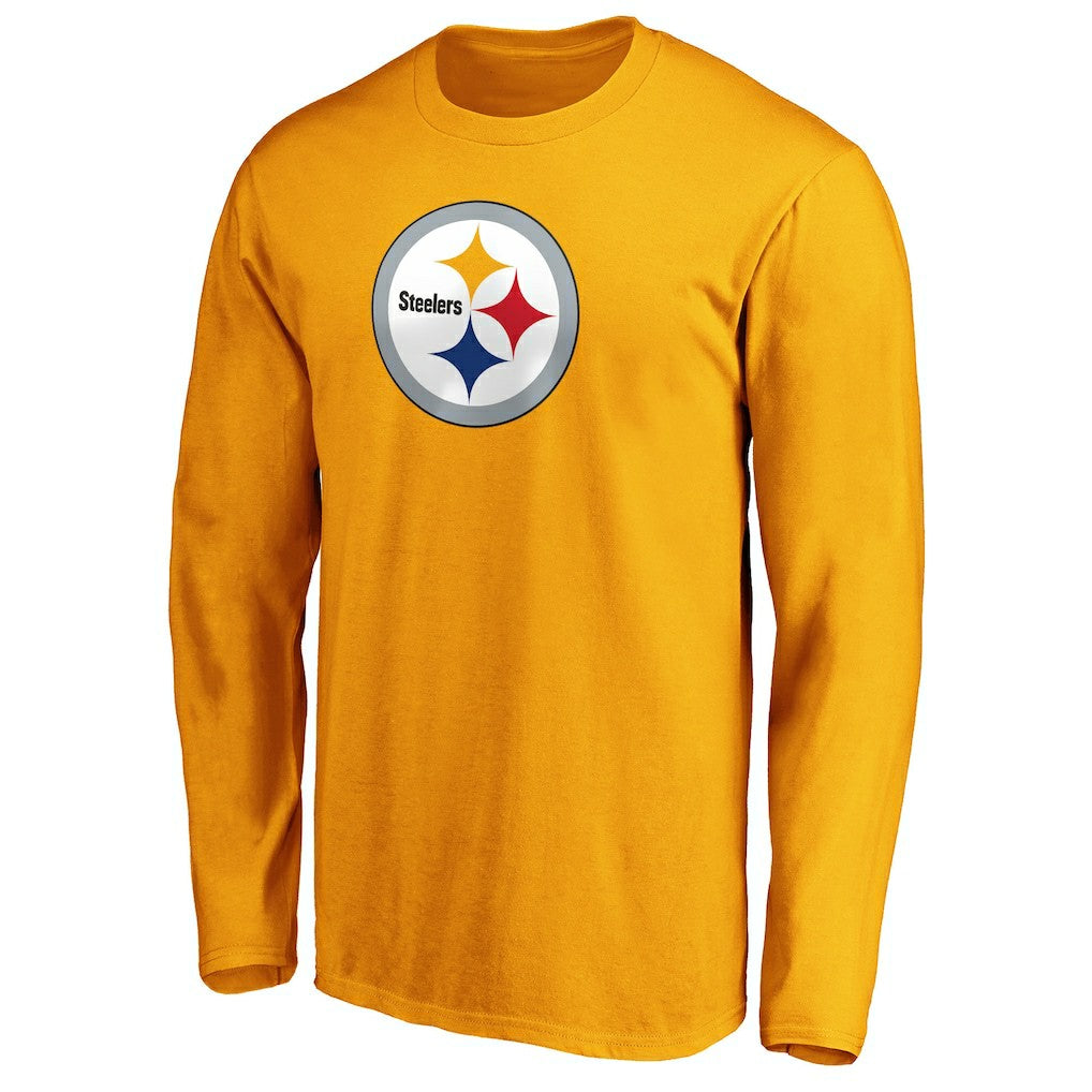 Pittsburgh Steelers Primary Logo Long Sleeve T-Shirt Gold | Fanatics