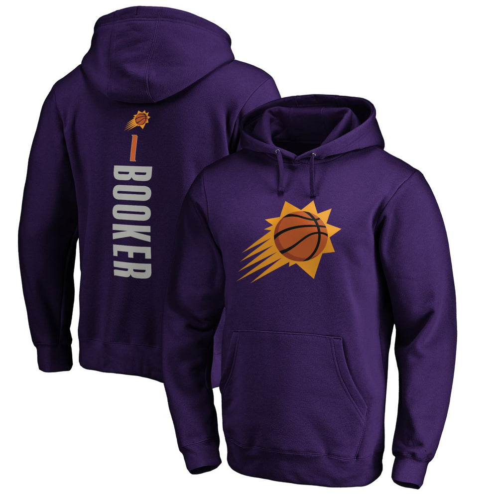 Devin Booker Phoenix Suns Playmaker Name & Number Pullover Hoodie Purple - NBA
