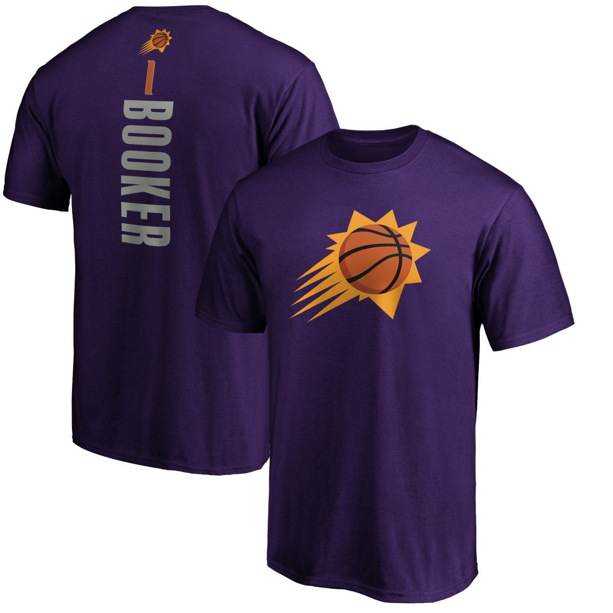 Devin Booker Phoenix Suns Playmaker Name & Number T-Shirt Purple - NBA