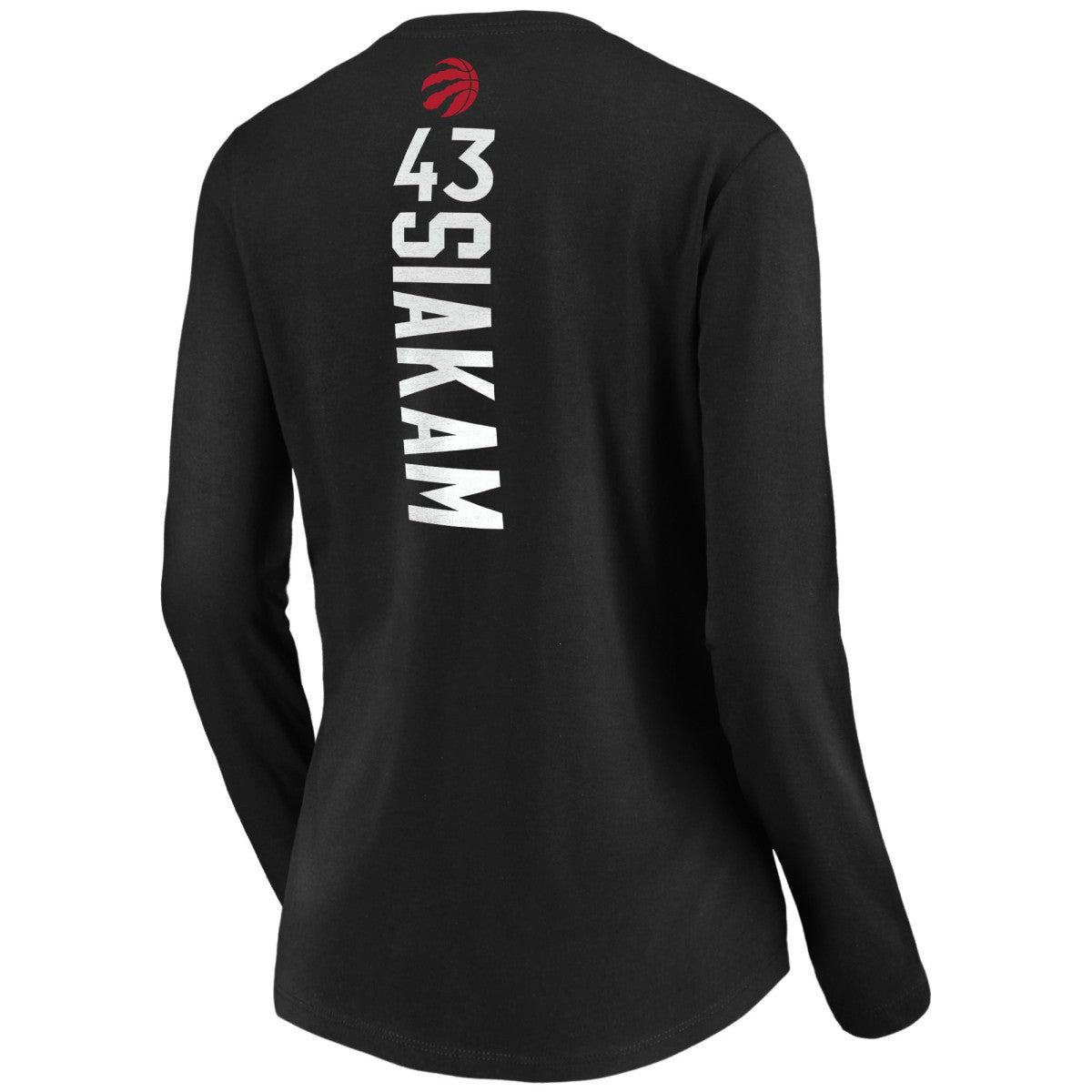 Pascal Siakam Toronto Raptors Women's Playmaker Name & Number Long Sleeve T-Shirt Black - NBA