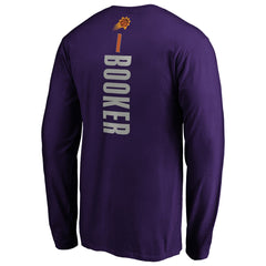 Devin Booker Phoenix Suns Playmaker Name & Number Long Sleeve T-Shirt Purple - NBA