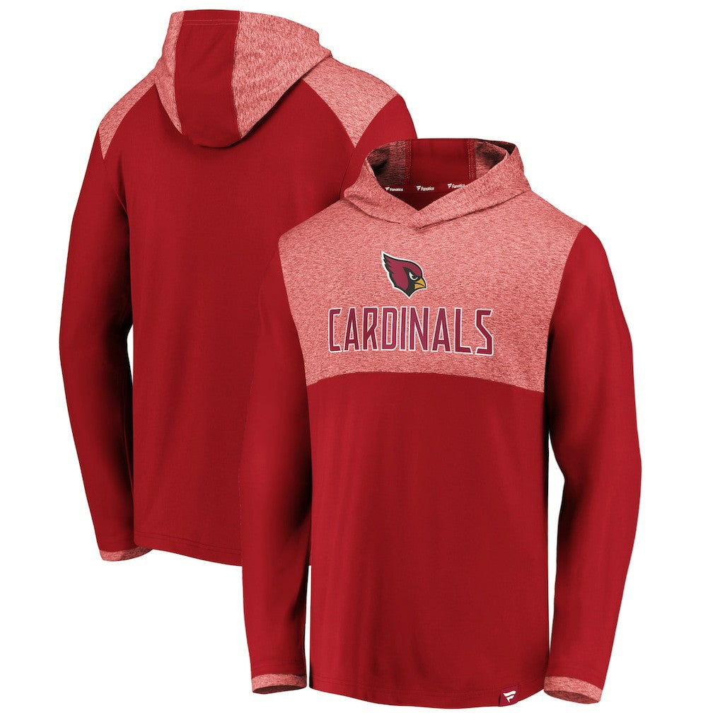 Arizona Cardinals Iconic Marbled Clutch Hoodie Long Sleeve T-Shirt Cardinal | Fanatics