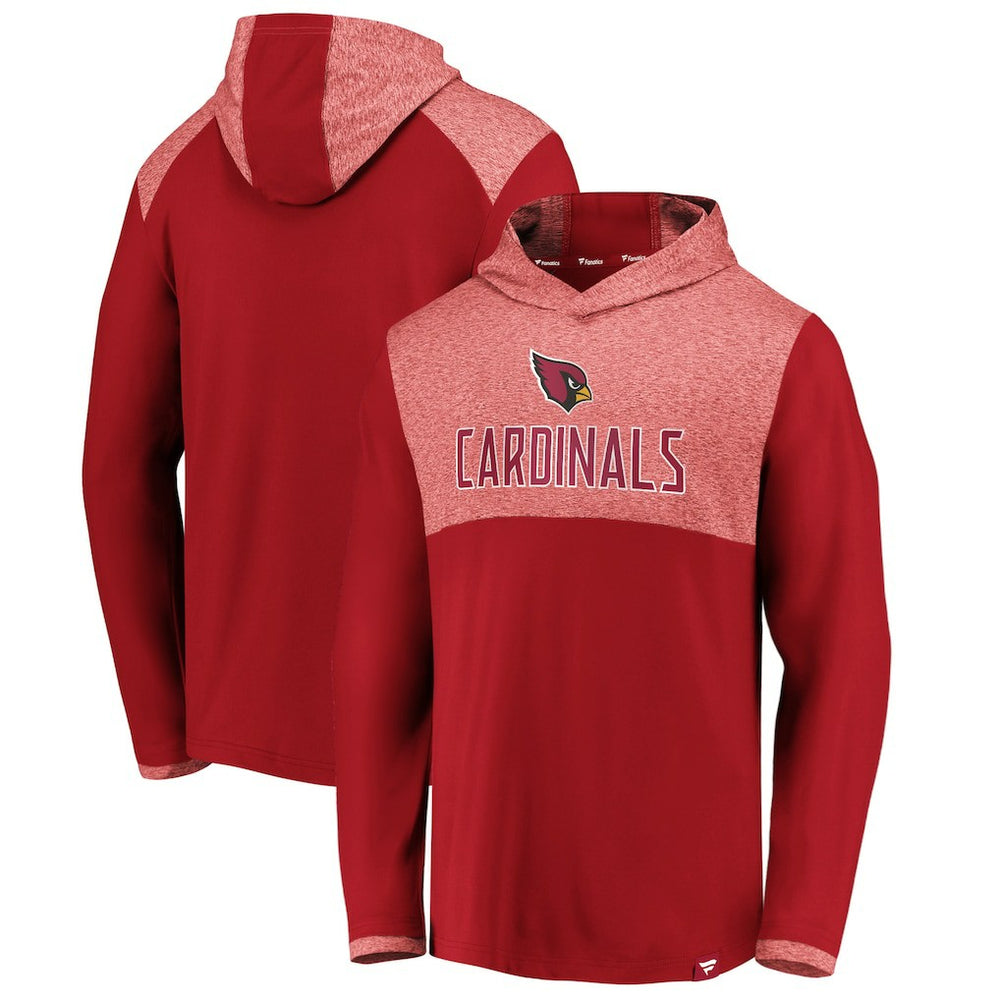 Arizona Cardinals Iconic Marbled Clutch Hoodie Long Sleeve T-Shirt Cardinal | Fanatics