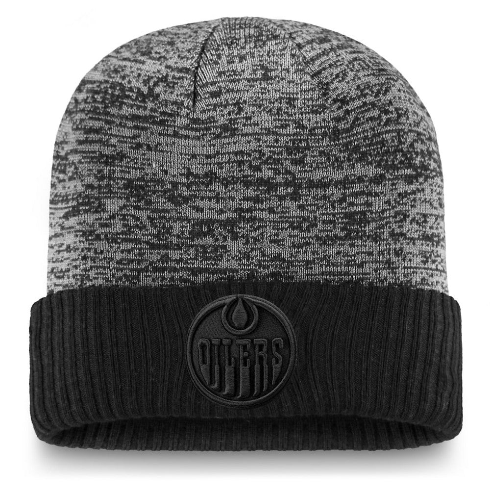 Edmonton Oilers Fanatics Authentic Pro Travel & Training Cuffed Knit Hat - Black - NHL