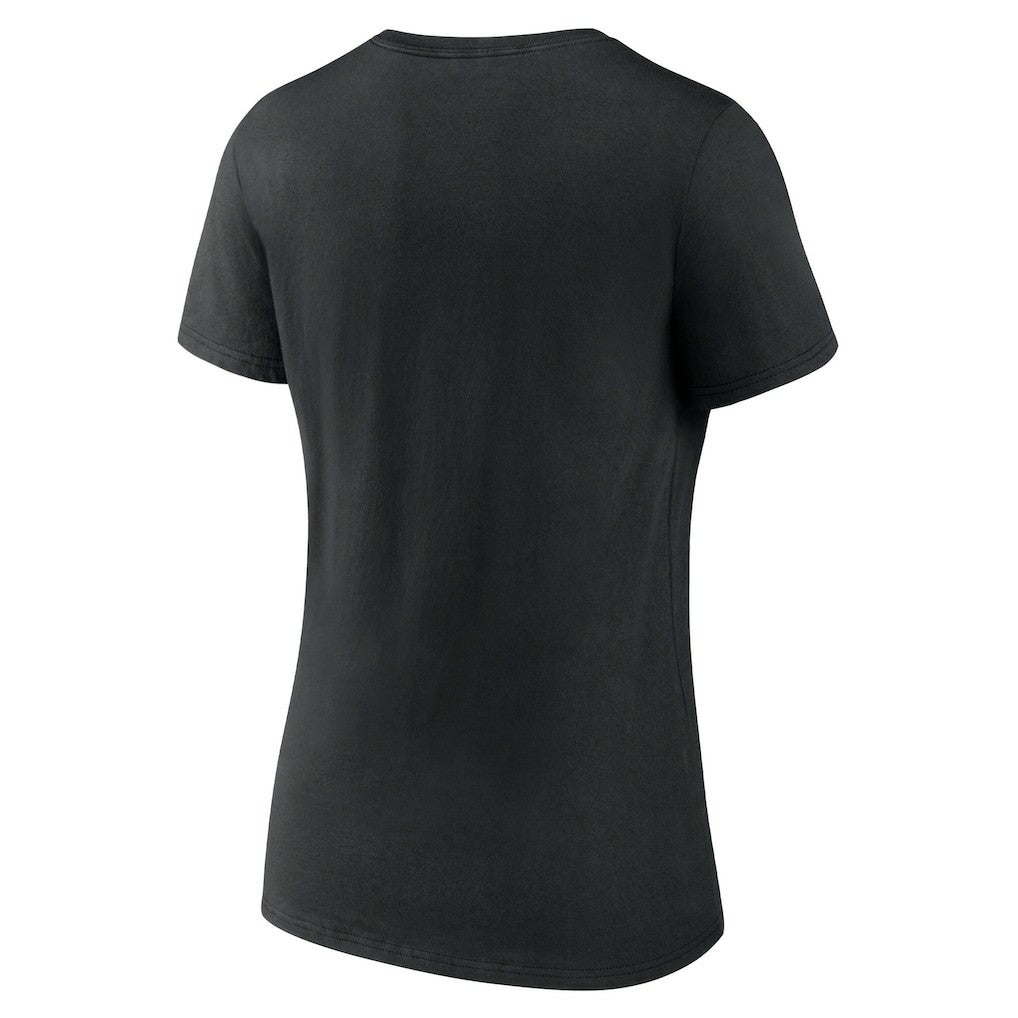Las Vegas Raiders Women's Iconic Script State V-Neck T-Shirt Black | Fanatics