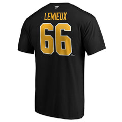 Mario Lemieux Pittsburgh Penguins Fanatics Authentic Stack Retired Player Name & Number T-Shirt - Black - NHL