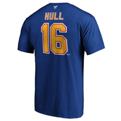 Brett Hull St. Louis Blues Fanatics Authentic Stack Retired Player Name & Number T-Shirt - Blue - NHL