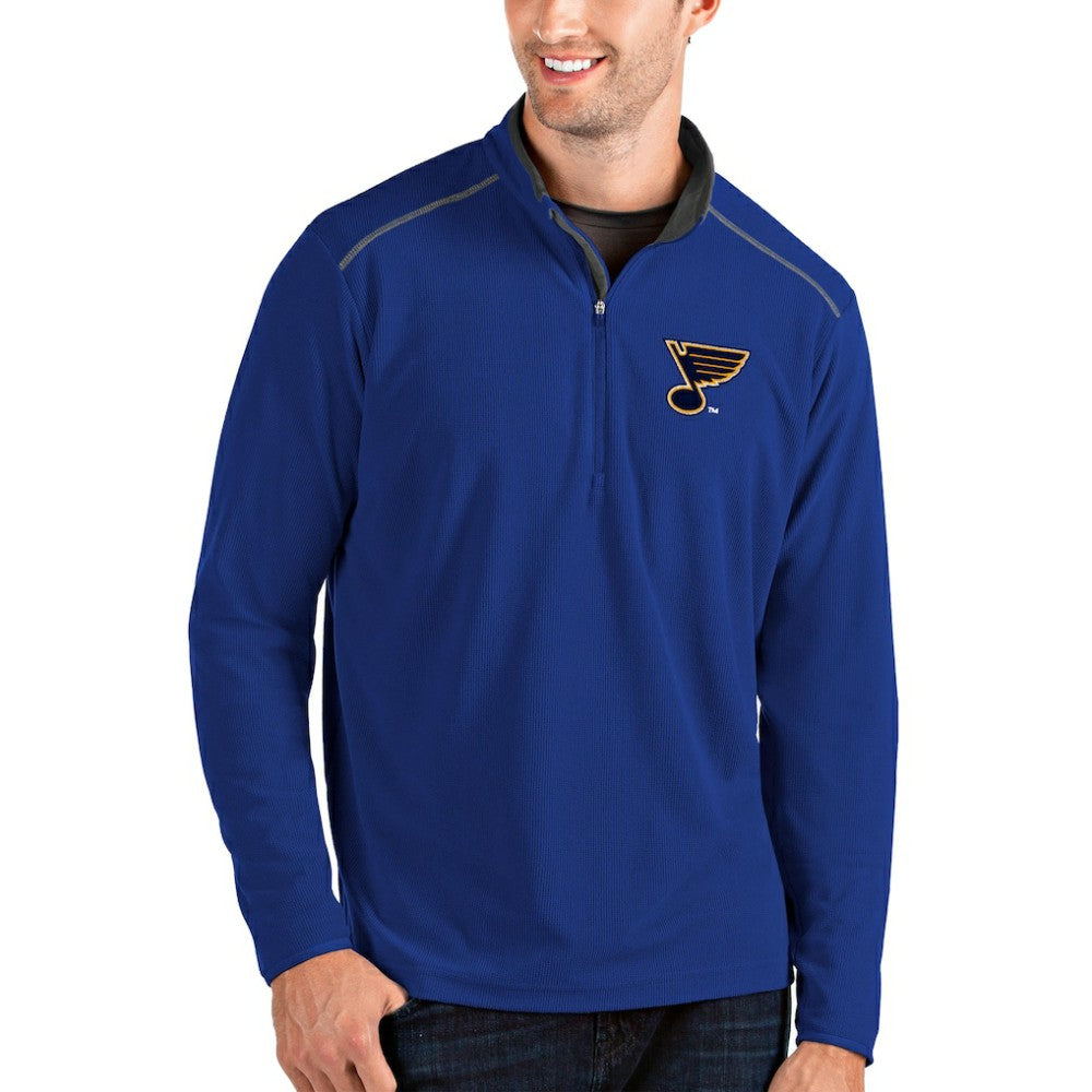 St. Louis Blues Antigua Glacier Quarter-Zip Pullover Jacket - Blue - NHL