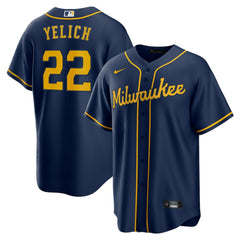 Christian Yelich Milwaukee Brewers Nike Alternate 2 Replica Jersey - MLB