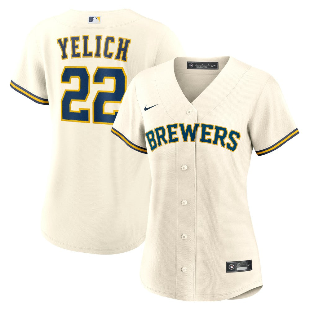 Christian Yelich Milwaukee Brewers Nike Women's Home Replica Player Jersey - MLB