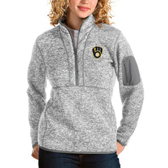 Milwaukee Brewers Antigua Women's Fortune Half-Zip Pullover Jacket - MLB