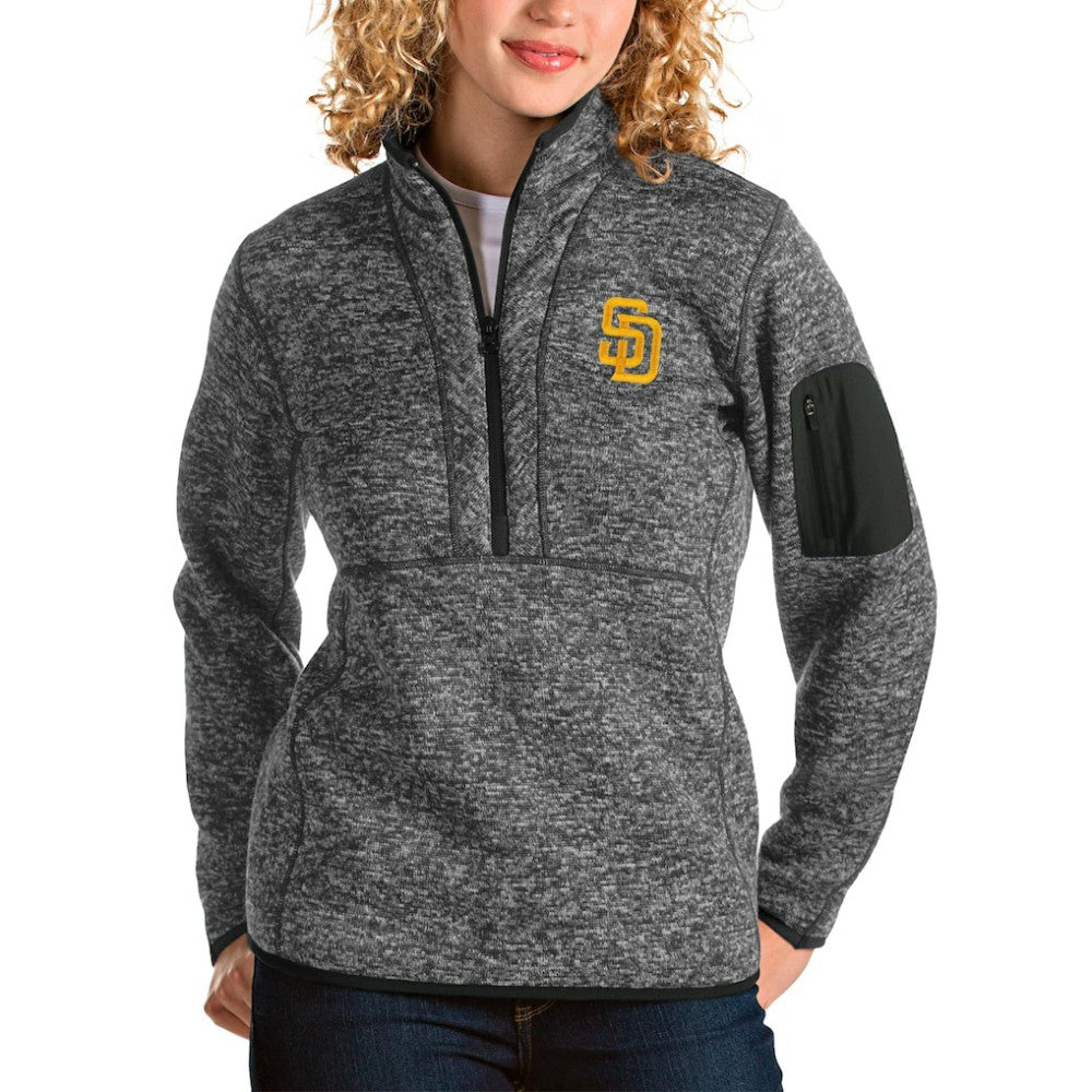 San Diego Padres Antigua Women's Fortune Half-Zip Pullover Jacket - MLB