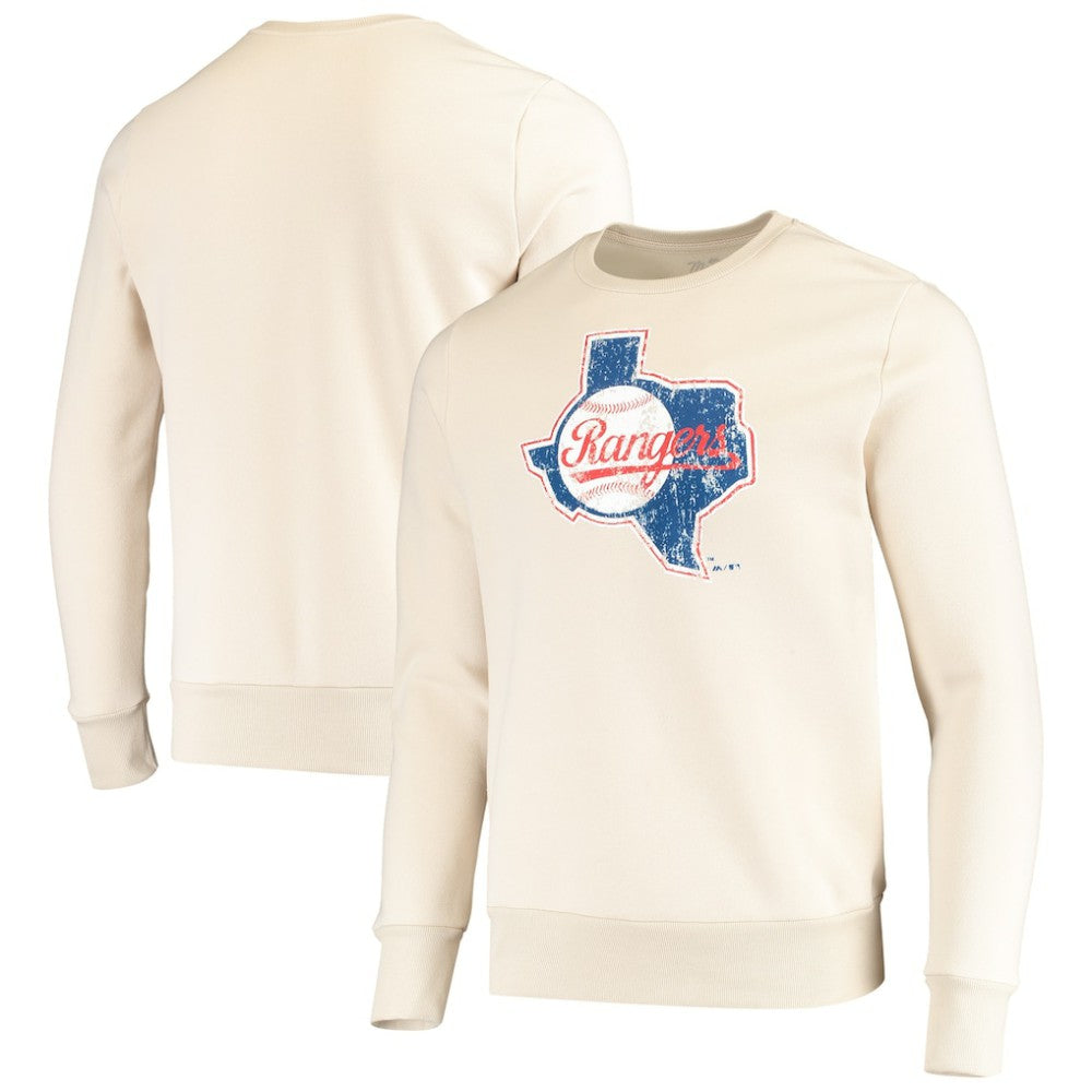 Texas Rangers Majestic Threads Fleece Pullover Sweatshirt - MLB