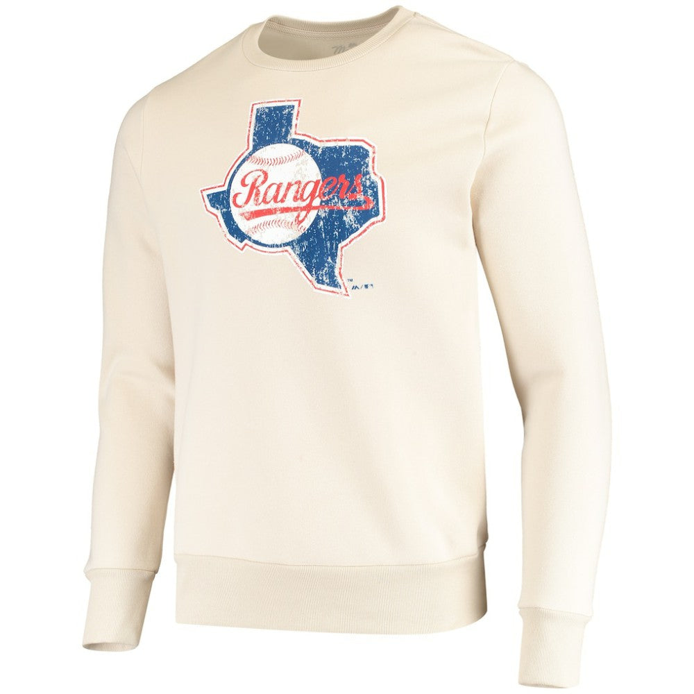 Texas Rangers Majestic Threads Fleece Pullover Sweatshirt - MLB