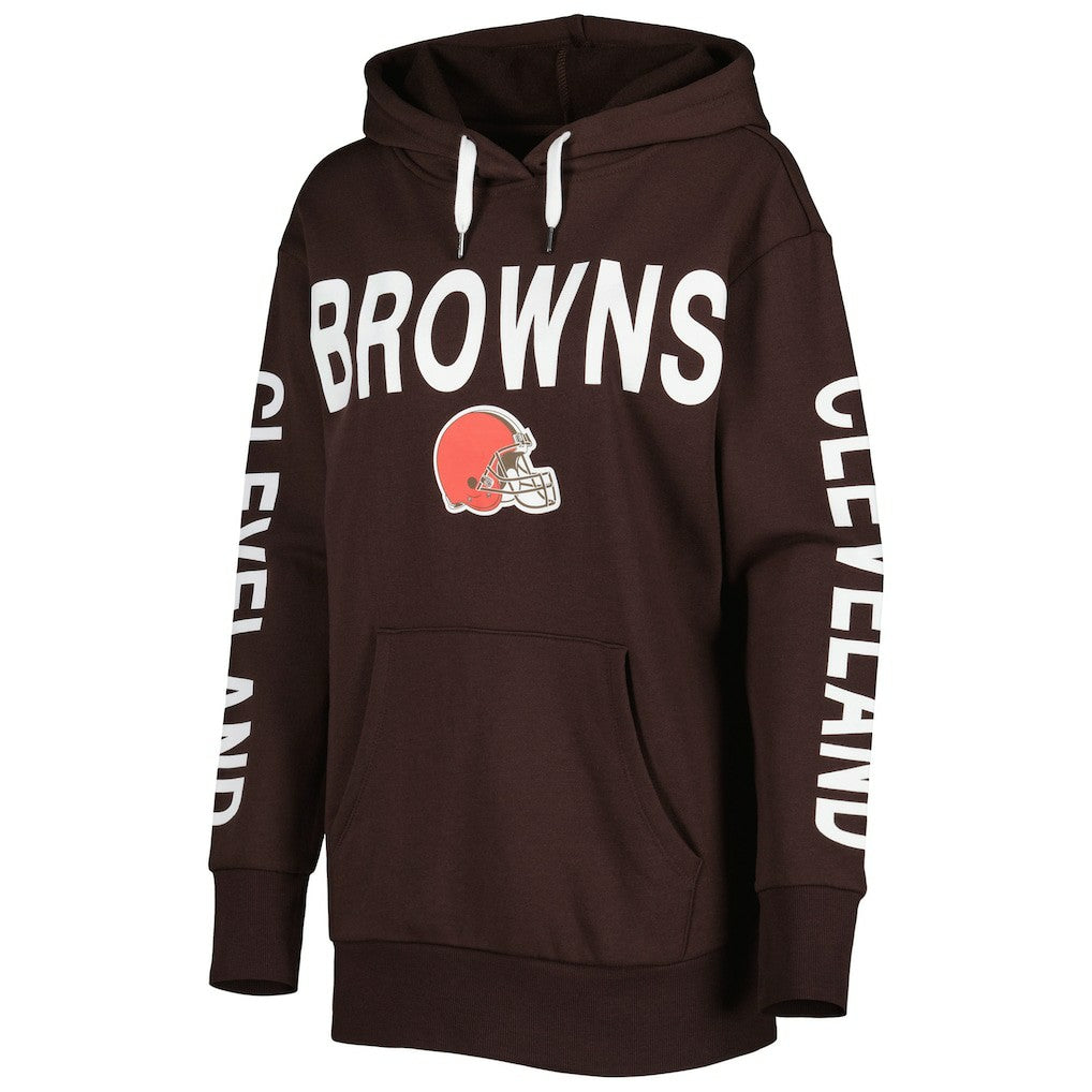 Cleveland Browns G-III 4Her by Carl Banks Women's Extra Point Pullover Hoodie Brown | NFL