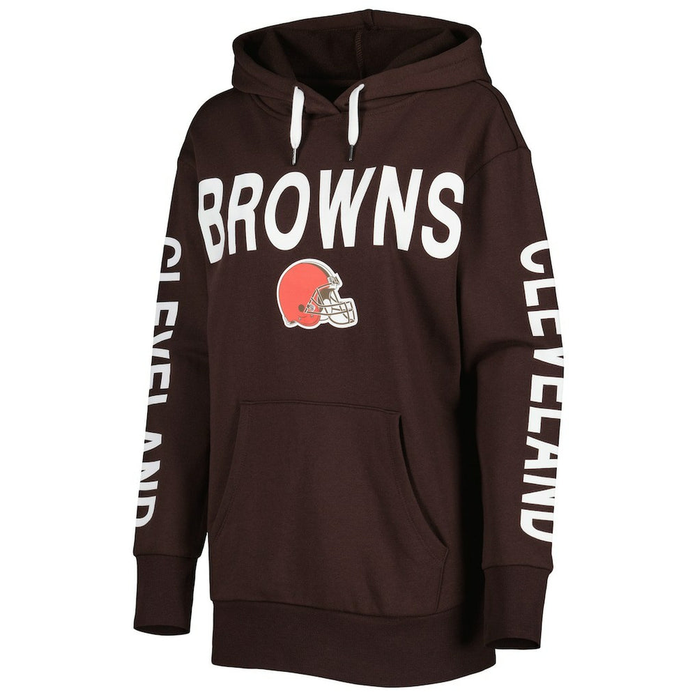 Cleveland Browns G-III 4Her by Carl Banks Women's Extra Point Pullover Hoodie Brown | NFL
