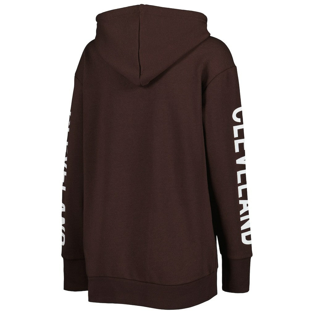 Cleveland Browns G-III 4Her by Carl Banks Women's Extra Point Pullover Hoodie Brown | NFL