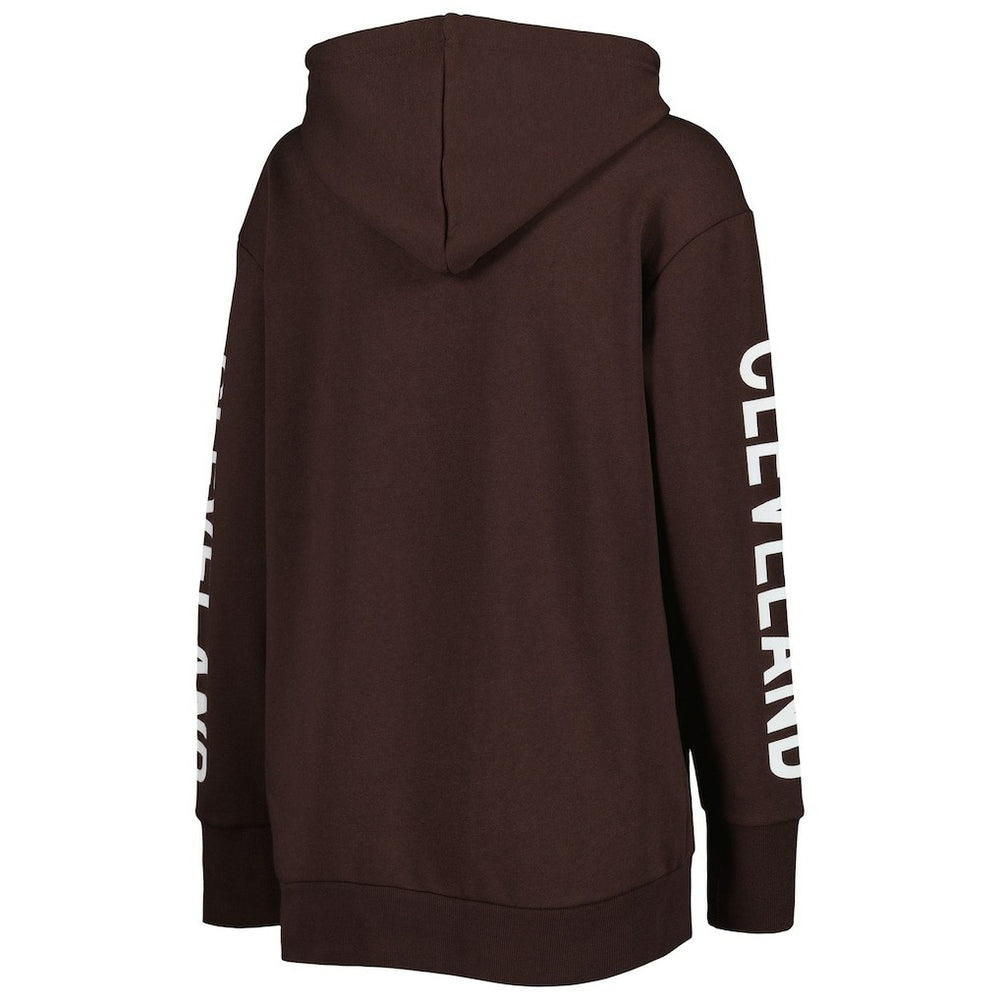 Cleveland Browns G-III 4Her by Carl Banks Women's Extra Point Pullover Hoodie Brown | NFL
