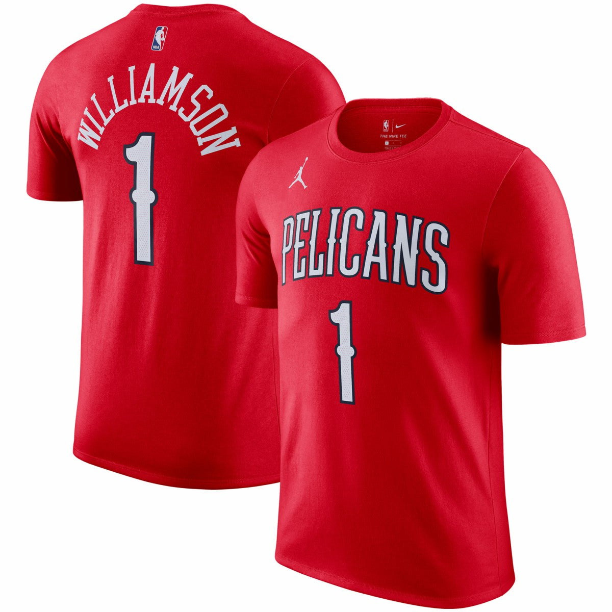 New Orleans Pelicans Jordan Brand 2020/21 Zion Williamson Statement Name & Number T-Shirt Red - NBA
