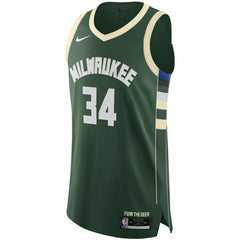 Giannis Antetokounmpo Milwaukee Bucks Authentic Jersey Icon Edition Hunter Green - NBA