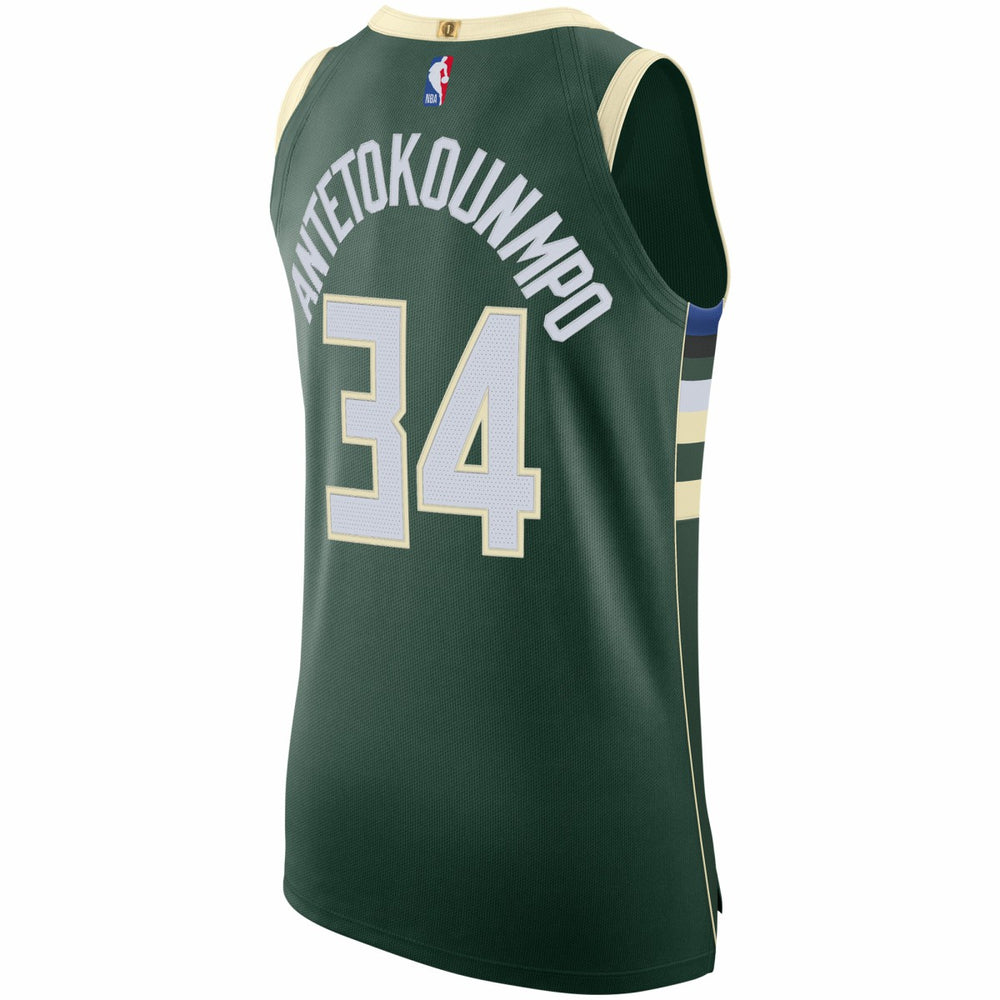 Giannis Antetokounmpo Milwaukee Bucks Authentic Jersey Icon Edition Hunter Green - NBA