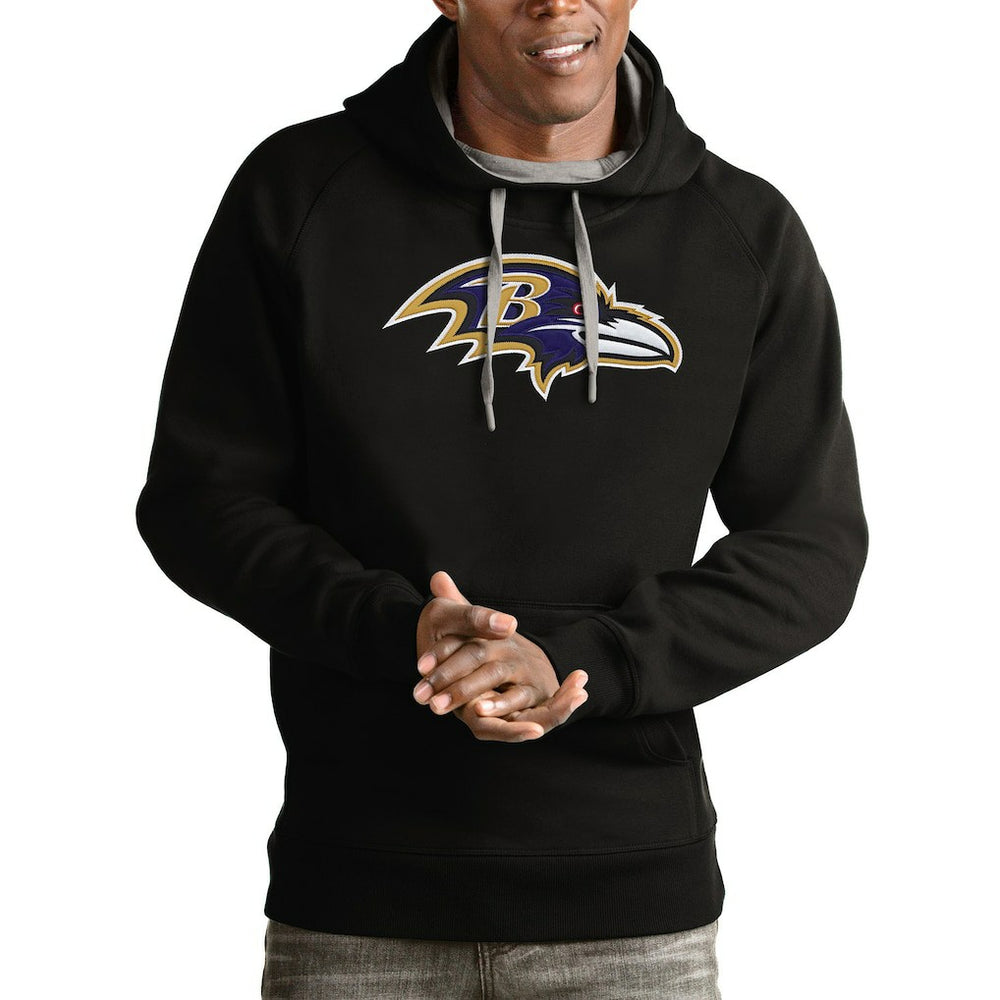 Baltimore Ravens Antigua Victory Pullover Hoodie Black | NFL
