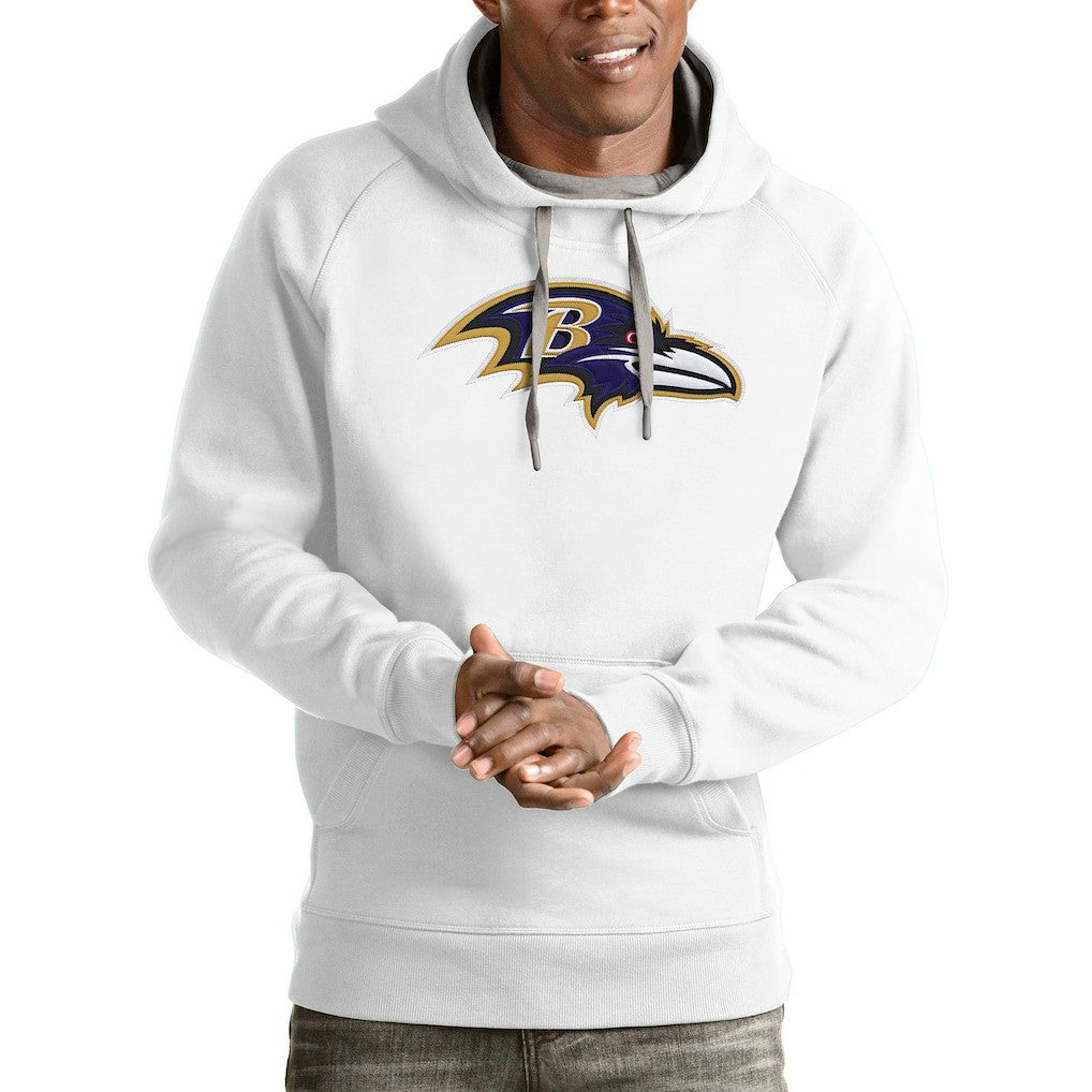Baltimore Ravens Antigua Victory Pullover Hoodie White | NFL