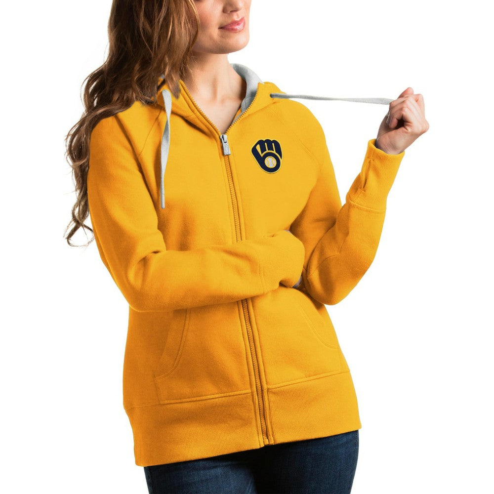Milwaukee Brewers Antigua Women's Victory Full-Zip Hoodie - MLB
