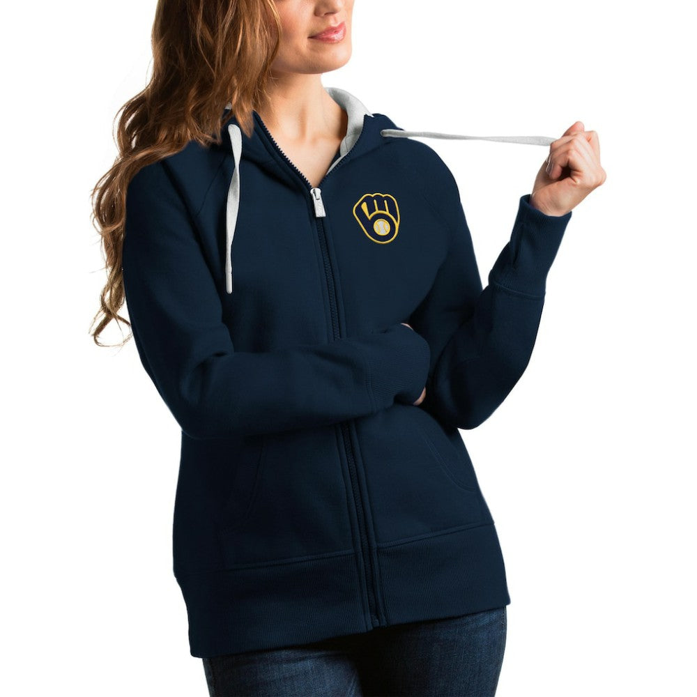 Milwaukee Brewers Antigua Women's Team Victory Full-Zip Hoodie - MLB