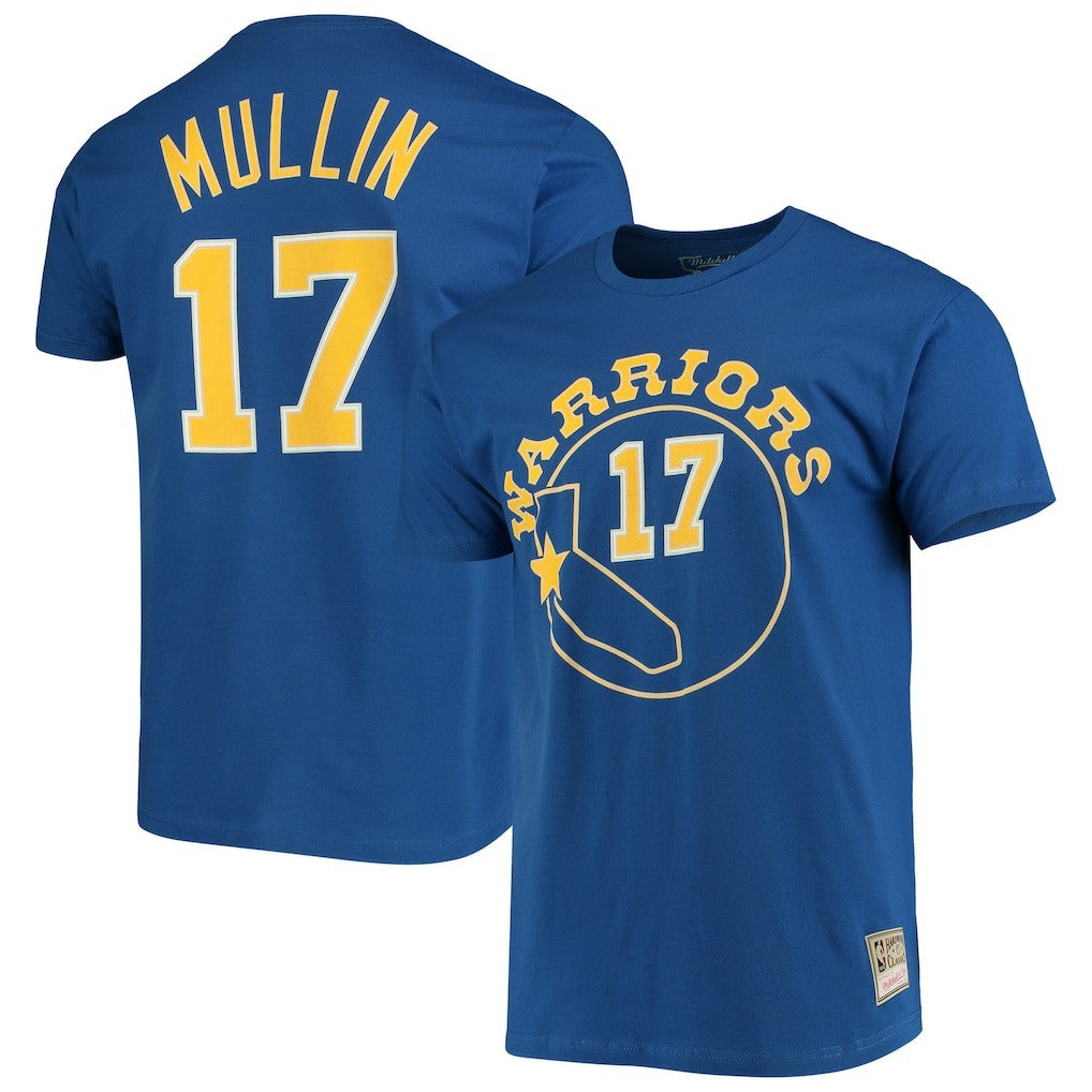 Chris Mullin Golden State Warriors Hardwood Classics Name & Number Team T-Shirt Royal - NBA